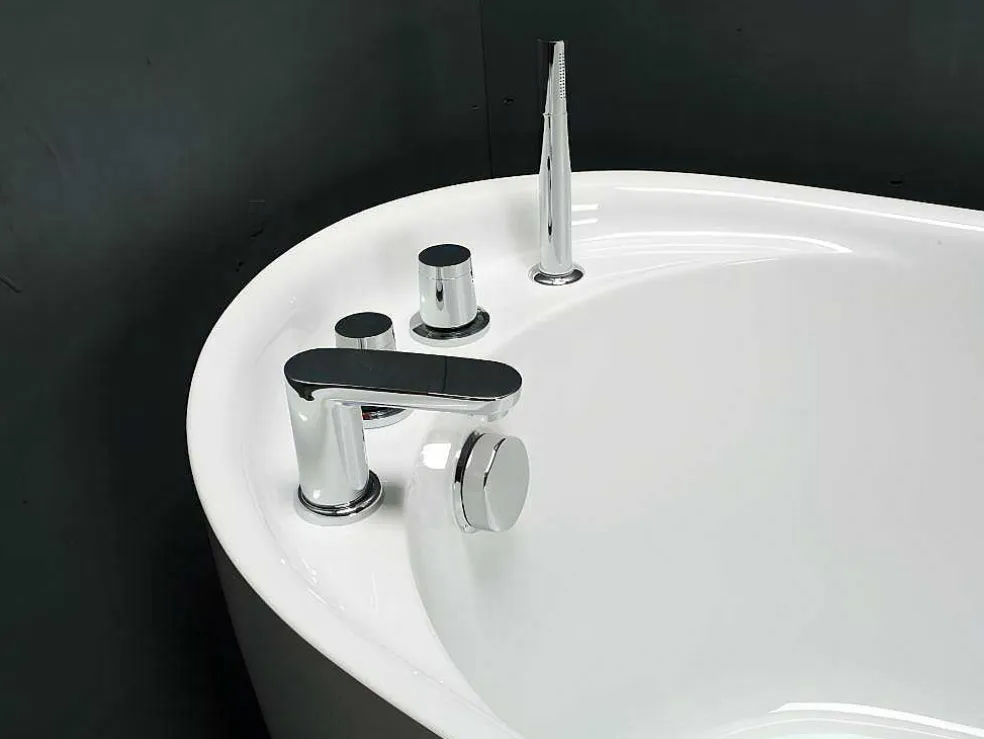 Vrijstaande Badkuip Natalia - Eenpersoons - 170X75X73Cm - 282L - Wit
