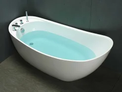 Vrijstaande Badkuip Natalia - Eenpersoons - 170X75X73Cm - 282L - Wit
