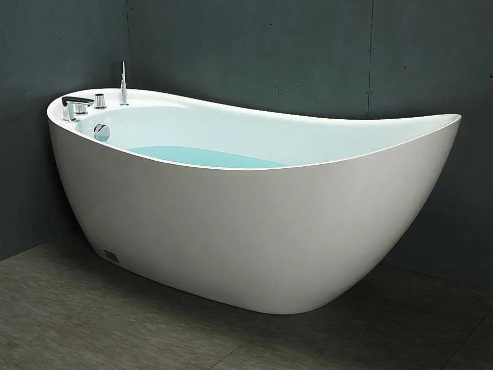 Vrijstaande Badkuip Natalia - Eenpersoons - 170X75X73Cm - 282L - Wit