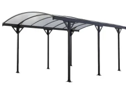 Vrijstaande Carport Van Aluminium Genaro - Grijs - 15,3 M