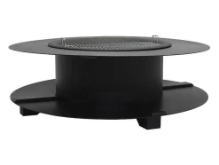 Vuurkorf-Plancha/Grill Met Bergruimte Voor Hout - L120 X B120,5 X H40 Cm - Barcena