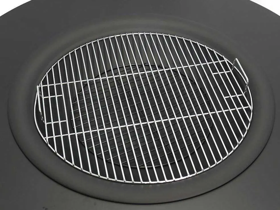 Vuurkorf-Plancha/Grill Met Bergruimte Voor Hout - L120 X B120,5 X H40 Cm - Barcena