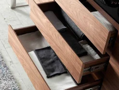 Walnoot Dressoir Met Zwart Glazen Blad 3060 Angel Cerda