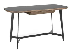 Walnoot En Zwart Getint Glazen Bureau 3137 Angel Cerda