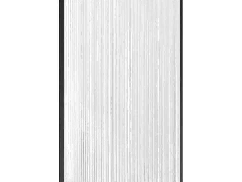 Wand Voor Inloopdouche Met Structuurglas - 120 X 200 Cm, Mat Zwart - Virana
