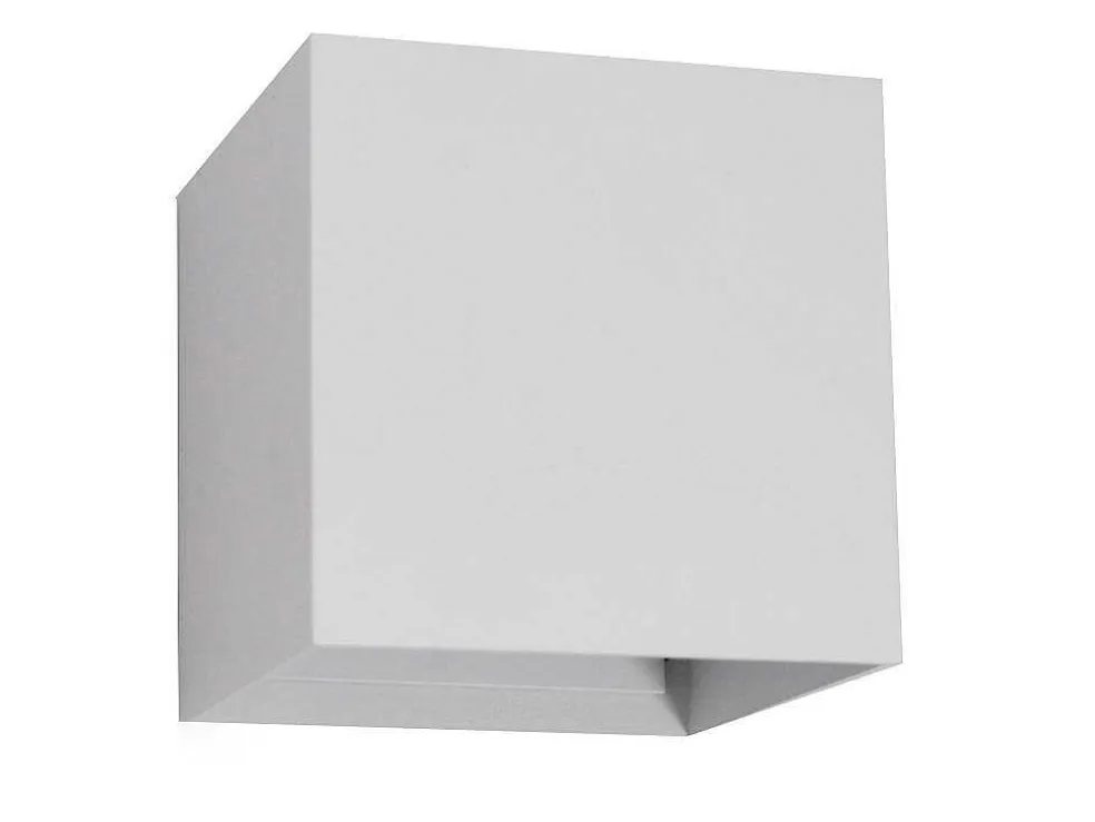 Wandlamp Met Ledverlichting Van Aluminium - D10 Cm X H10 - Wit - Paisley