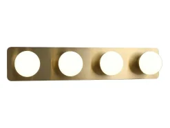 Wandlamp Voor Badkamer Met Ledverlichting Van Metaal, 4 Spots - L40 Cm - Goudkleurig - Morley