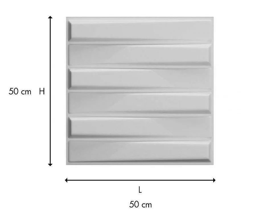Wandpaneel 3D Strait Om Te Verven - Set Van 12 Stuks, 3M