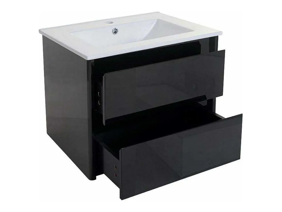 Wastafel + Wastafelmeubel Mcw-B19, Zwart