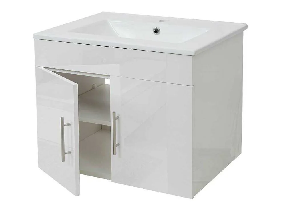 Wastafel + Wastafelmeubel Mcw-D16, Wit