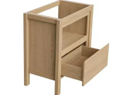 Wastafelmeubel Met Opbergvak - Eikenfineer - 80 Cm - Cosmoti