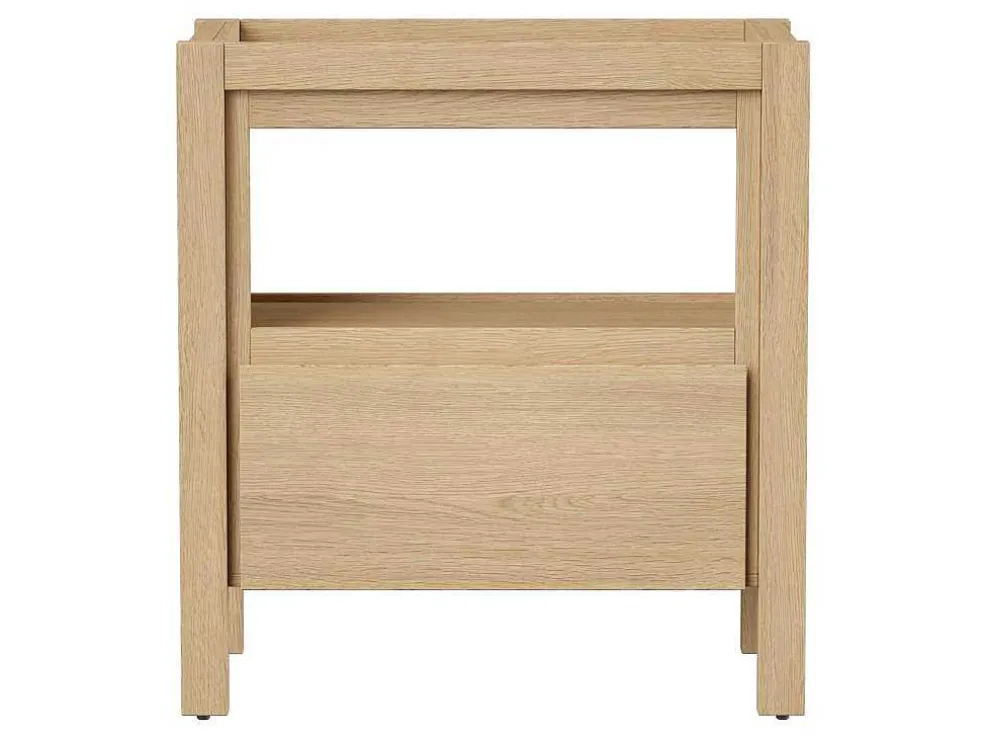 Wastafelmeubel Met Opbergvak - Eikenfineer - 80 Cm - Cosmoti