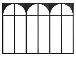 Werkplaatsraam Art Deco Van Gepoedercoat Aluminium 180 X 130 Cm - Zwart - Arcadea