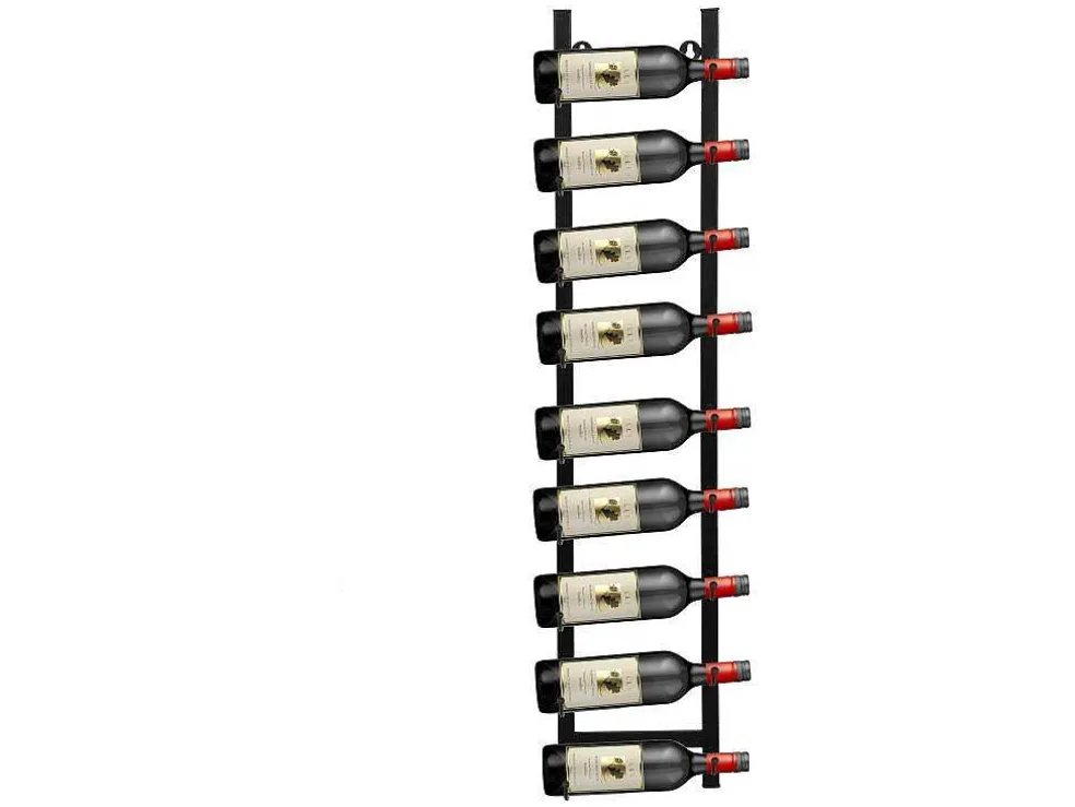 Wijnfleshouder Voor 9 Flessen - L19 X H92 Cm - Metaal - Zwart - Routal