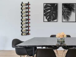 Wijnfleshouder Voor 9 Flessen - L19 X H92 Cm - Metaal - Zwart - Routal