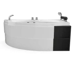 Wit Asymmetrisch Bubbelbad - 1 Plaats - 150 X 100 Cm - Hoek Rechts - Tabana