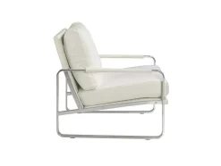 Witte Eco-Lederen Gestoffeerde Fauteuil 5026 Angel Cerda