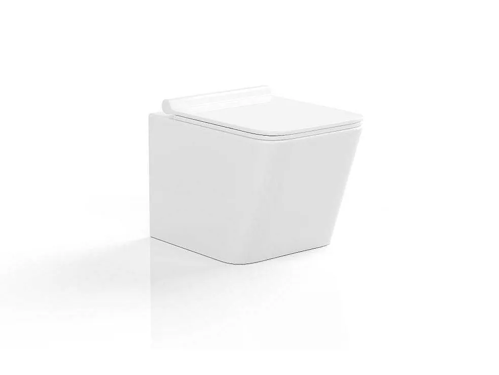 Witte Hang-Wc Van Keramiek Zonder Rand - Clemona