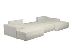 Xxl Hoekslaapbank Van Beige Ribfluweel Amelia