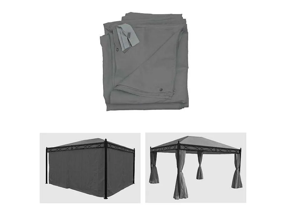 Zijwand Pergola Calpe Ii (Set Van 4), Grijs