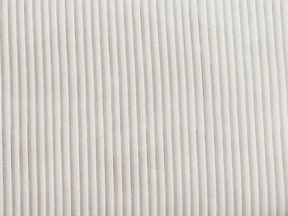 Zitbank 2 Plaatsen Beige Ribfluweel Amelia