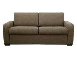 3-Zits Express Slaapbank Van Olijfgroene Stof - Matras 14 Cm - Bevis