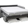 3-Zits Express Slaapbank Van Grijze Stof - Matras 18 Cm - Bevis
