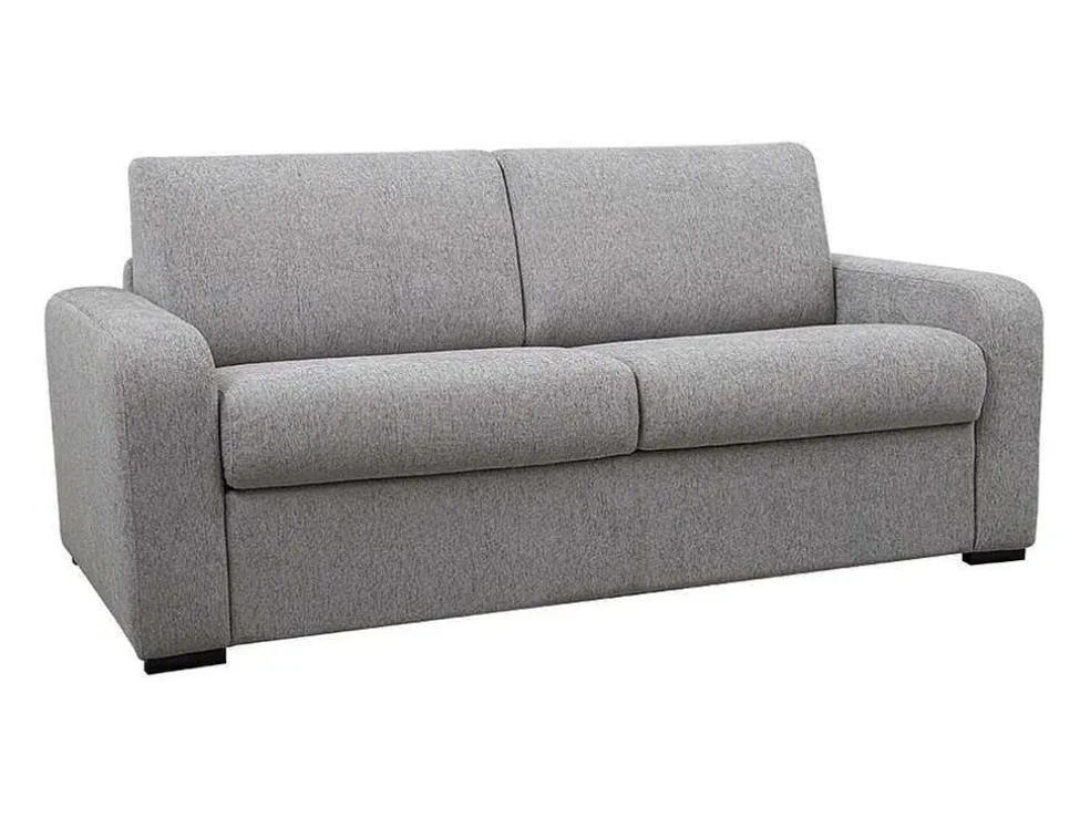 3-Zits Express Slaapbank Van Grijze Stof - Matras 18 Cm - Bevis