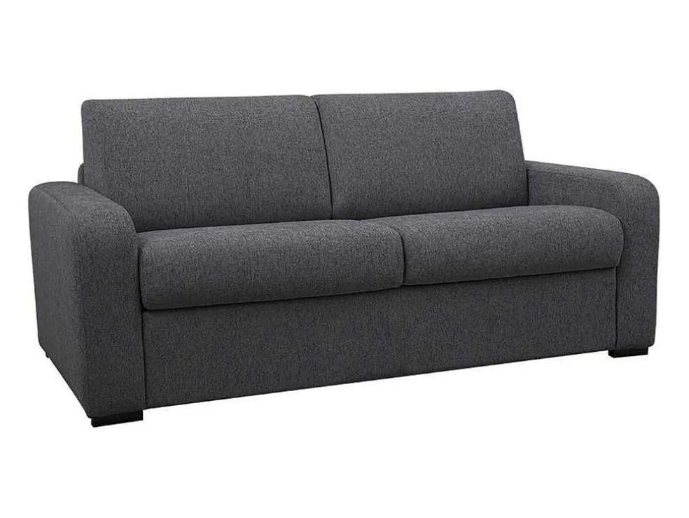 3-Zits Express Slaapbank Van Antraciete Stof - Matras 18 Cm - Bevis