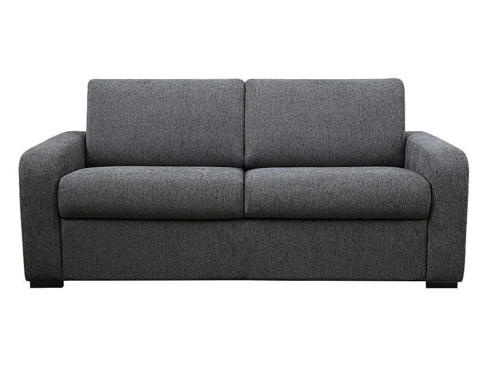 3-Zits Express Slaapbank Van Antraciete Stof - Matras 18 Cm - Bevis