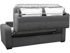 3-Zits Express Slaapbank Van Antraciete Stof - Matras 18 Cm - Bevis