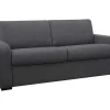 3-Zits Express Slaapbank Van Antraciete Stof - Matras 14 Cm - Bevis