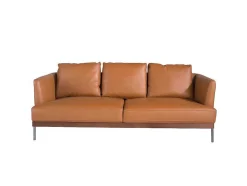 3-Zitsbank Bekleed In Bruin Leer 6171 Angel Cerda