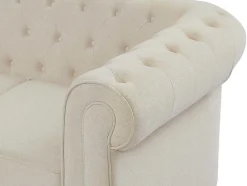 3-Zitsbank Van Beige Stof Chesterfield