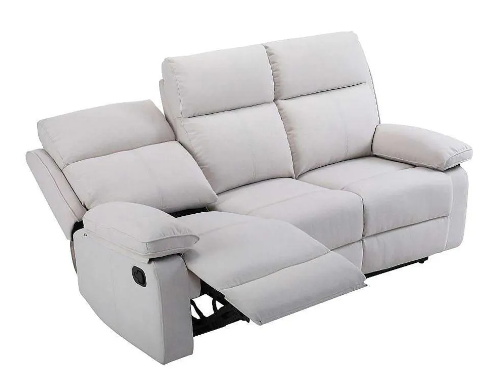 3-Zits-Relaxbank Van Beige Stof Lana