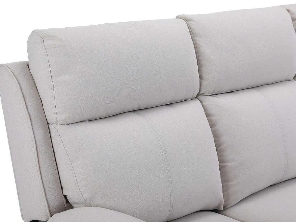 3-Zits-Relaxbank Van Beige Stof Lana