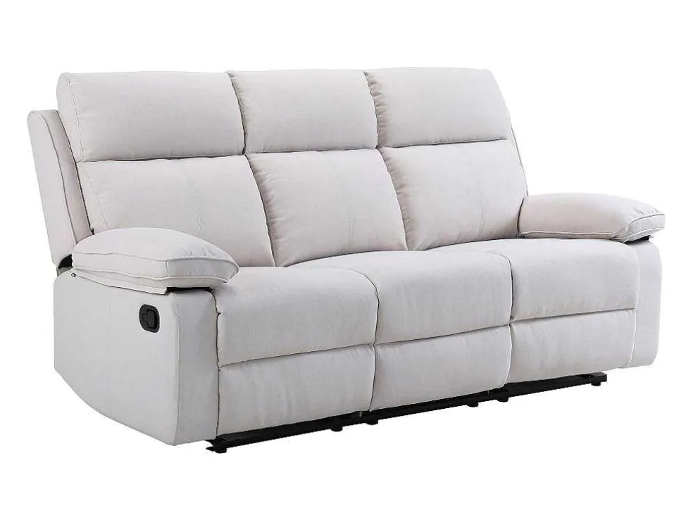 3-Zits-Relaxbank Van Beige Stof Lana