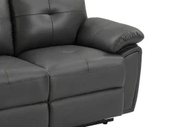 2-Zits-Relaxbank Van Grijs Leer Vineta