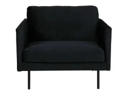 Zoom Fauteuil Velours Zwart.
