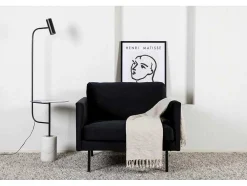 Zoom Fauteuil Velours Zwart.