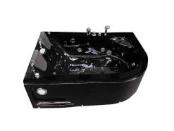 Zwart Bubbelbad 170 X 115 Cm 15 Jets Voor 2 Personen Black Tulip