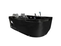 Zwart Bubbelbad 170 X 115 Cm 15 Jets Voor 2 Personen Black Tulip