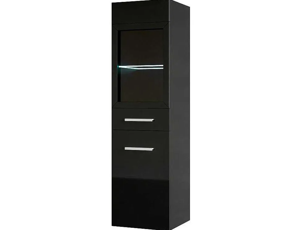 Zwarte Badkamerkolom Met Leds - L30 X B30 X H109 Cm - Laurine
