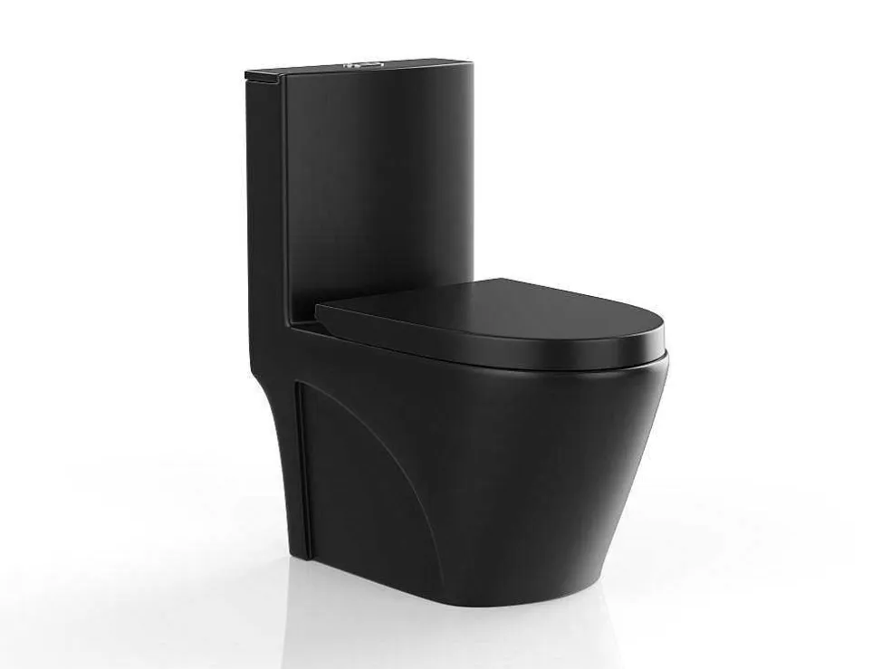 Zwarte Matte Wc Om Te Plaatsen Van Keramiek - Nagilam