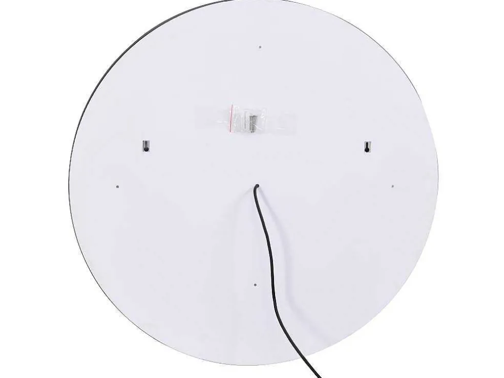 Zwarte Ronde Lichtgevende Badkamerspiegel Met Leds - D. 80 Cm - Numea