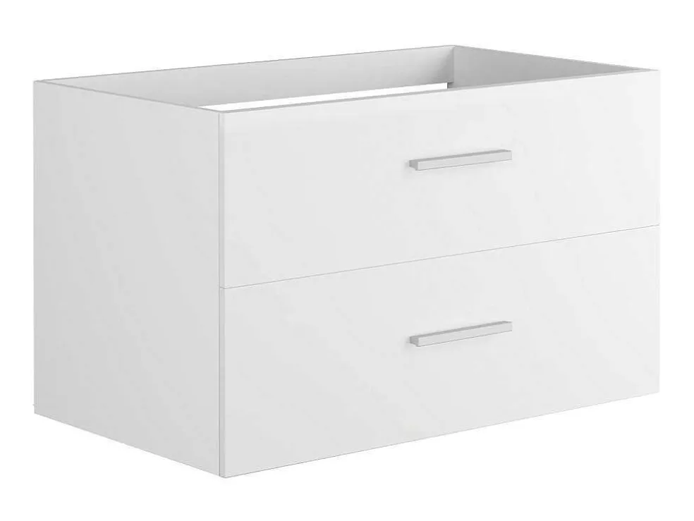 Zwevend Badkamermeubel Met Enkele Wastafel - Wit - 80 Cm - Kayla