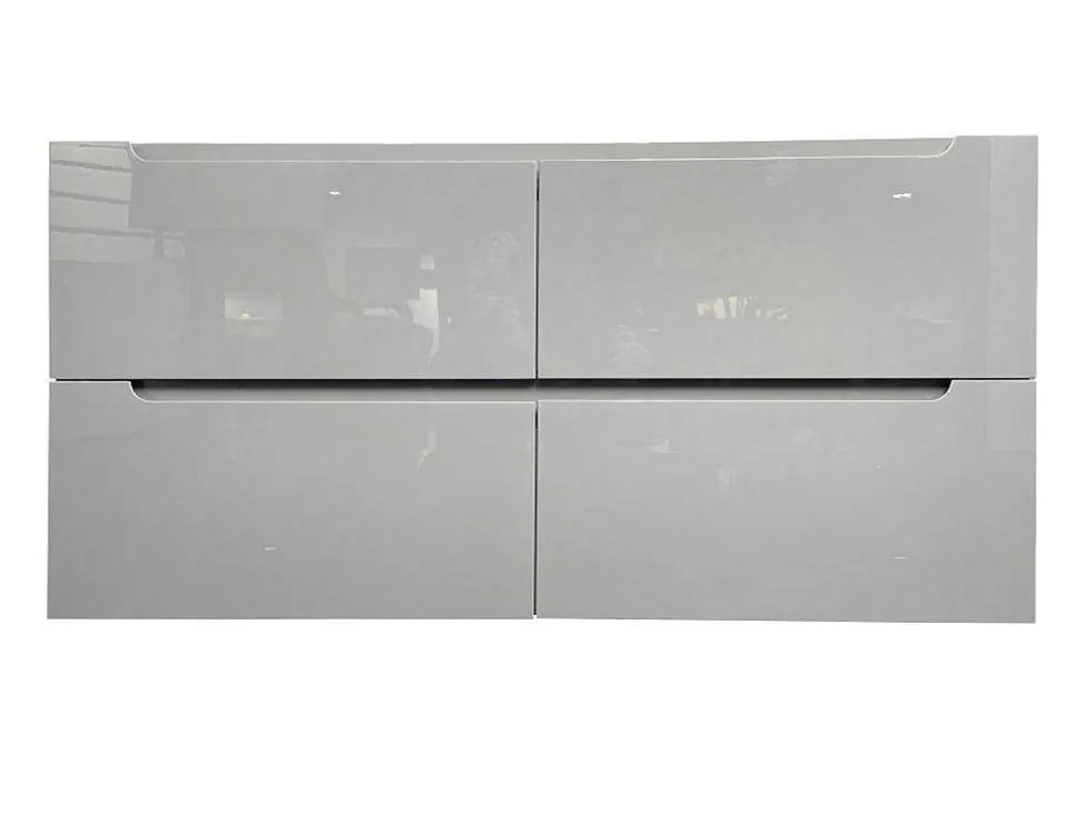Zwevend Wastafelmeubel Met Dubbel Inbouwbekken - Grijs - 120 Cm - Selita