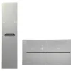 Zwevend Wastafelmeubel Met Dubbel Inbouwbekken En Kast - Grijs - 120 Cm - Selita